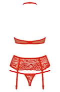 Miniatyrbillede 4 af 5: Obsessive 838-SEG-3 3 pcs set Red