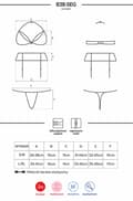 Miniatyrbillede 5 af 5: Obsessive 838-SEG-3 3 pcs set Red