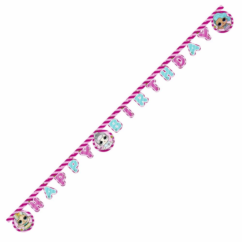 LOL Surprise | Glitterati Fødselsdags Banner - Happy Birthday