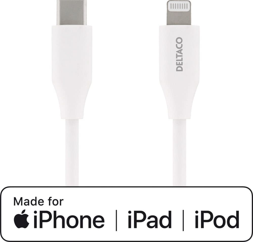 Deltaco USB-C to Lightning Cable 25cm