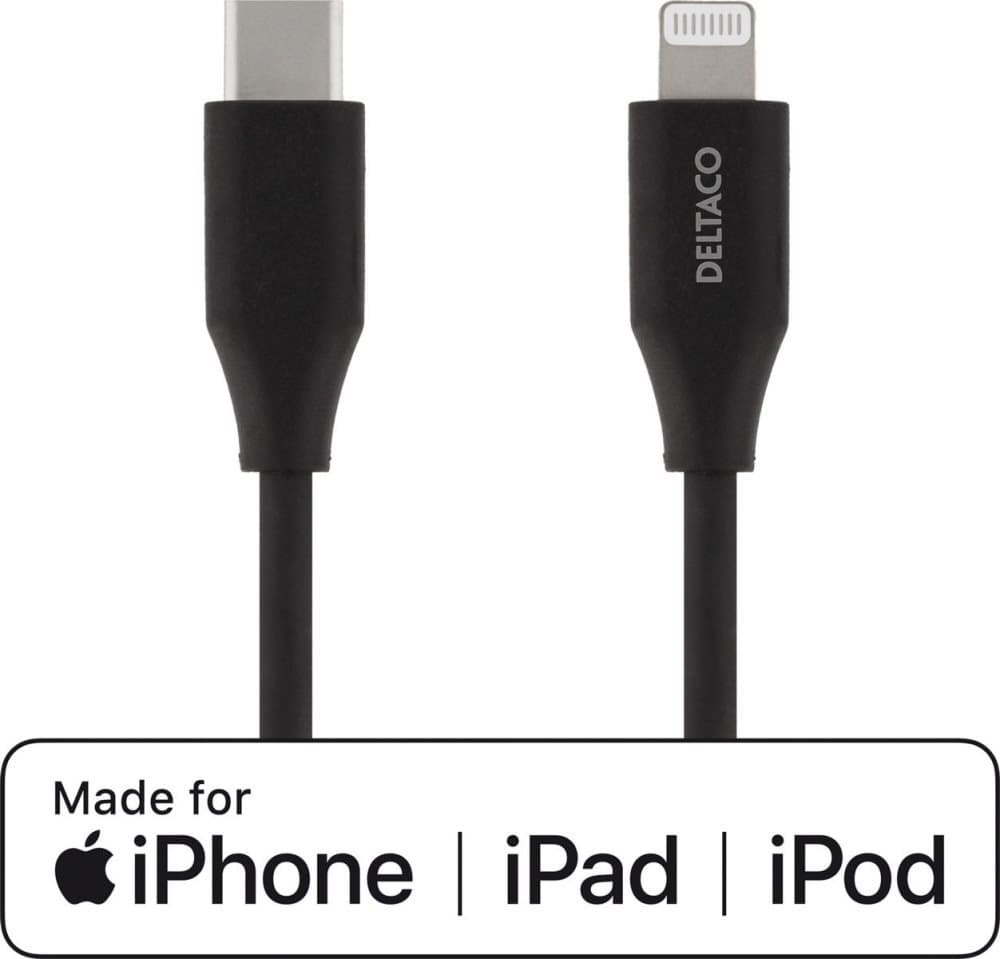 Deltaco USB-C to Lightning Cable 25cm