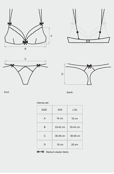 Obsessive Intensa 2 pcs Set Sexiga underkläder