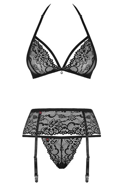 Obsessive 838-SEG 3 pcs Set Black