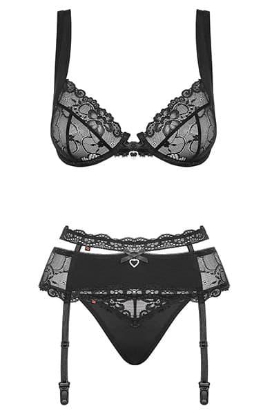 Obsessive Heartina 3 pcs Set Black