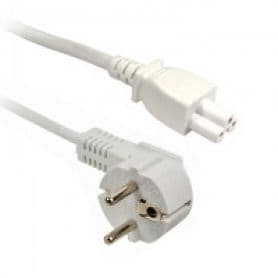 Strömkabel laptop 3-polig 1m vit