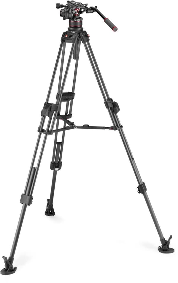 MANFROTTO Stativkit Video Nitrotech 612 + 645 Fast Twin MS Kolfiber