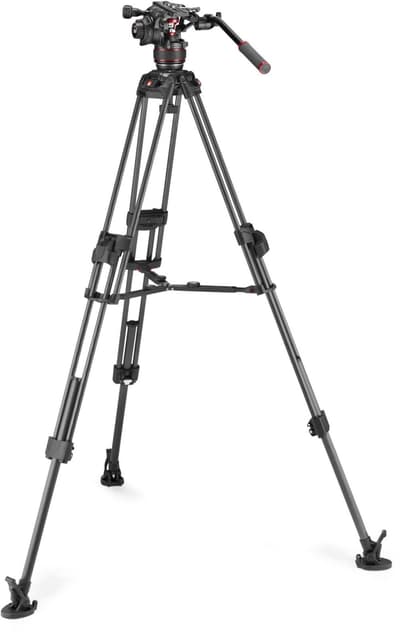 MANFROTTO Stativkit Video Nitrotech 608 + 645 Fast Twin MS Kolfiber
