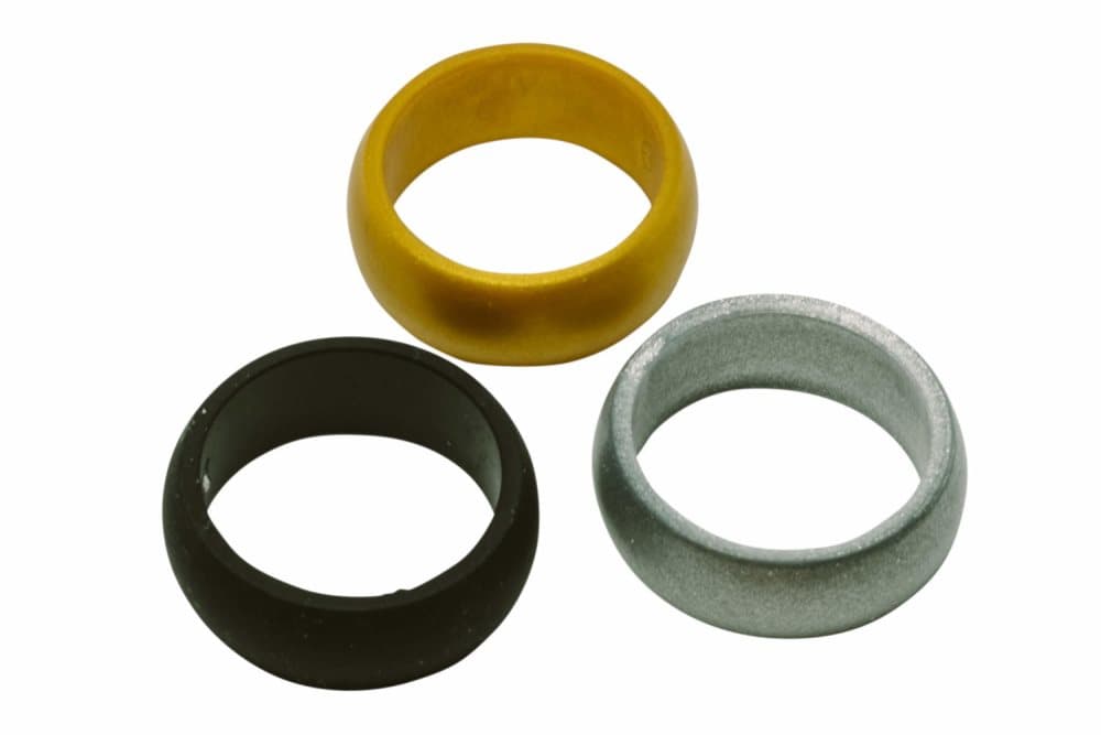 Fingerring i silikon, silikonring 3-pack Herr