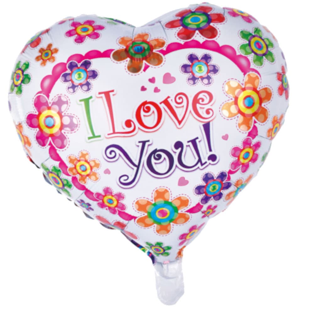 Folieballong Hjärtformad | I Love You | - 46 cm