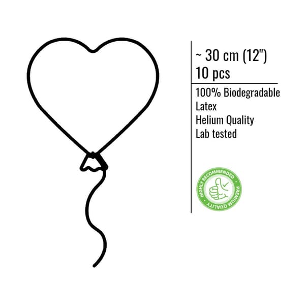 Hjärtformade Ballonger Latex Alla Hjärtans Dag Pride Födelsedag Guld 10-Pack 30 Cm