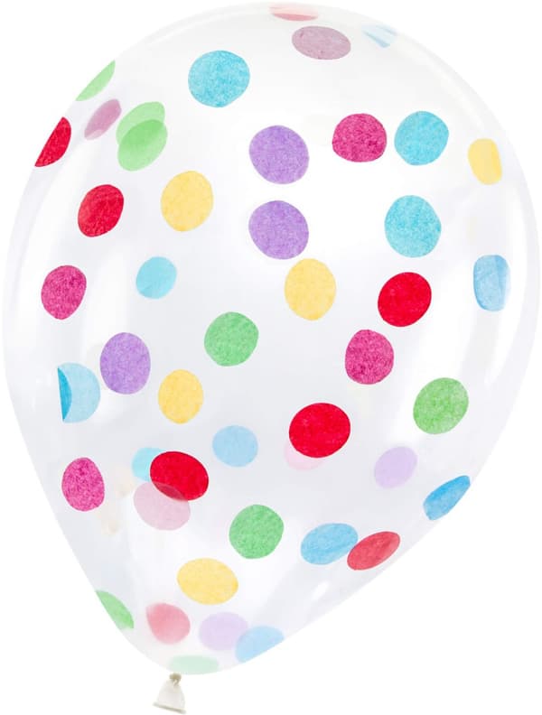 Confetti ilmapallot Monivärinen 6 kpl