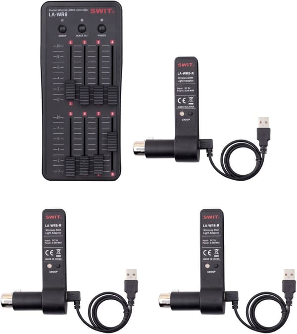 SWIT LA-WR8 Tx+3Rx 7x8ch Pocket W-DMX 1*Tx + 3*Rx