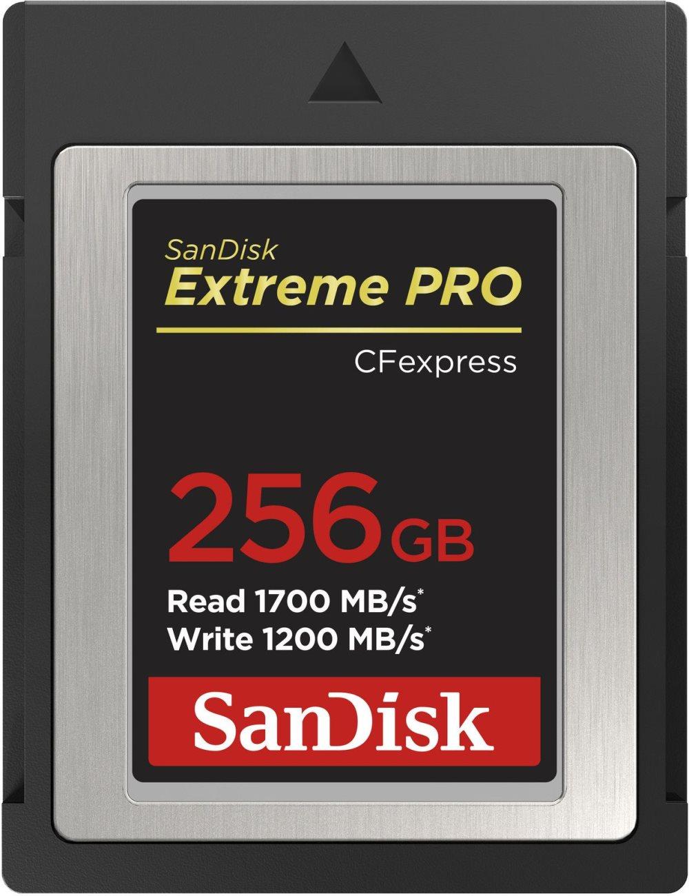 SANDISK Minneskort Cfexpress Extreme PRO SDCFE 256GB Typ B 1700MB/s Läs 1200MB/s Skriv