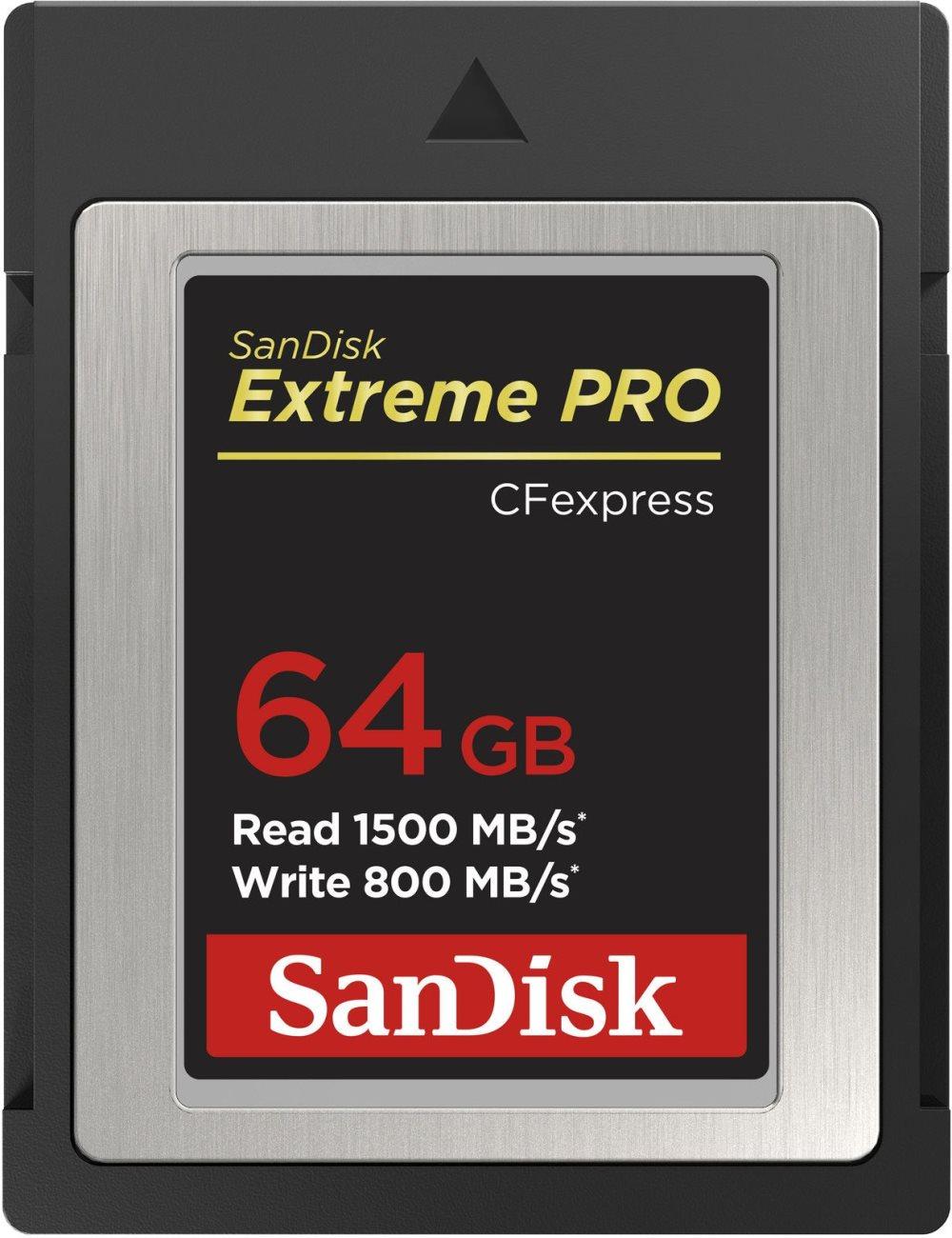 SANDISK Minneskort Cfexpress Extreme PRO SDCFE 64GB Typ B 1500MB/s Läs 800MB/s Skriv
