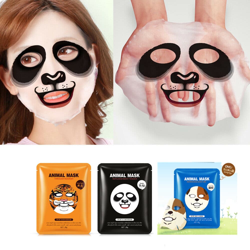2-Pack Ansiktskmask Med Djur Motiv