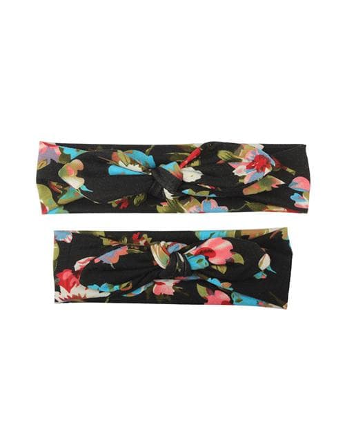 2-pack Mini Me Set Hårband Rosett (svart)