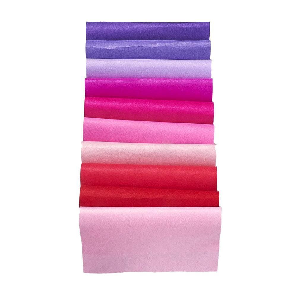 Filt Tyg 10 st 30x30m Filttyg Hobbyfilt Rosa/Lila