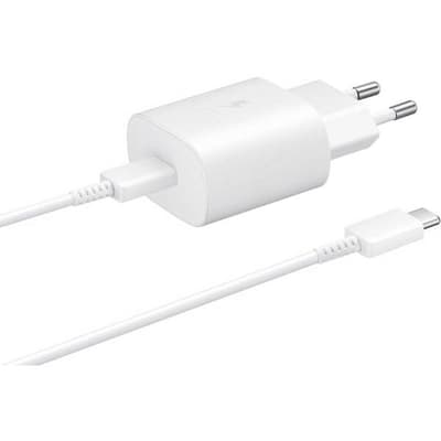 Laddare TA-800 för Samsung med USB-C kabel, snabbladdning, vit