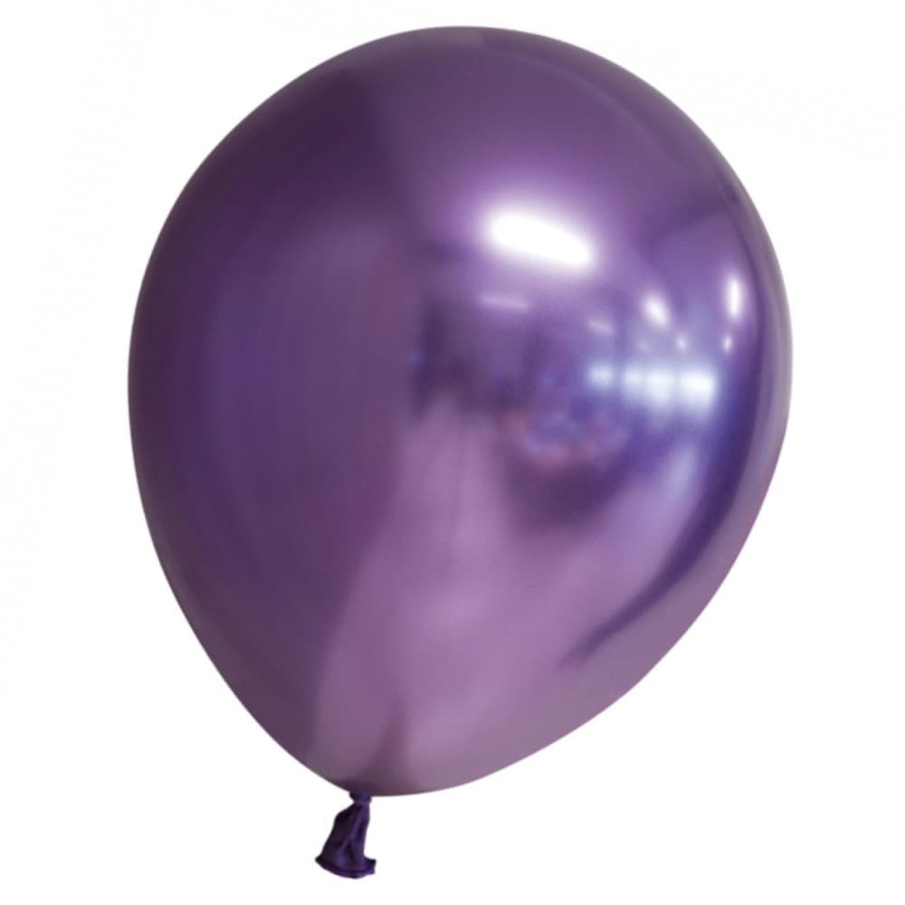 Ballonger med Chrome | Mirror | Reflex Effekt Lila 9-pack