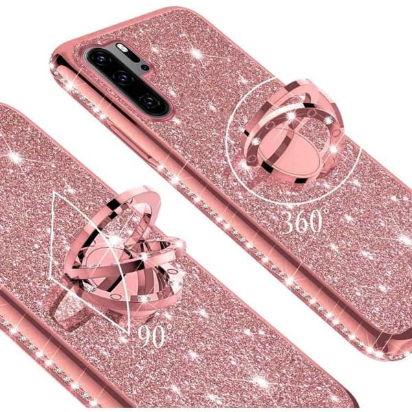 Huawei P30 Lite stødabsorberende cover med ringholder Rhinestone