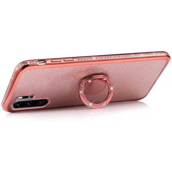 Huawei P30 Lite stødabsorberende cover med ringholder Rhinestone
