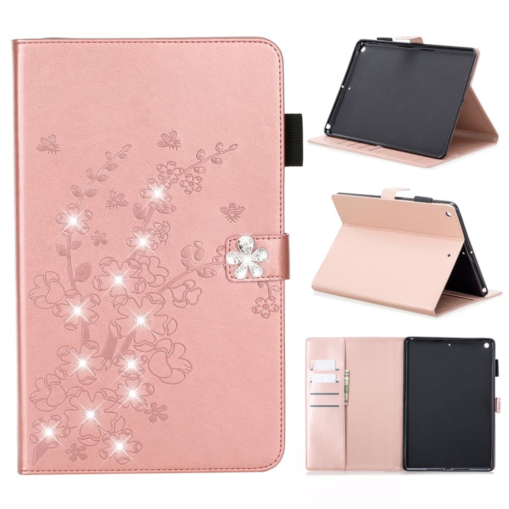 Trolsk Flower Rhinestone Wallet (iPad 10,2)