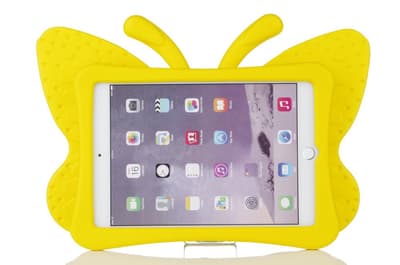 Fjärilsformat barnfodral till iPad Mini 1/2/3/4/5, gul
