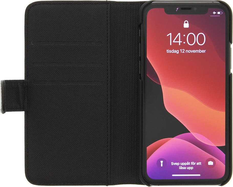 Deltaco tegnebogsetui med magnetcover (iPhone 12/12 Pro)