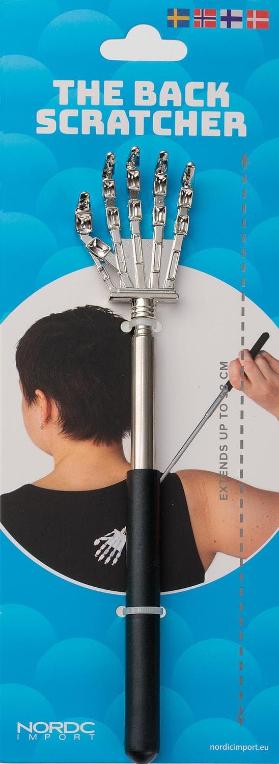 Ryggkliare DeLuxe, formad som en hand med tyngd ger bäst massage .