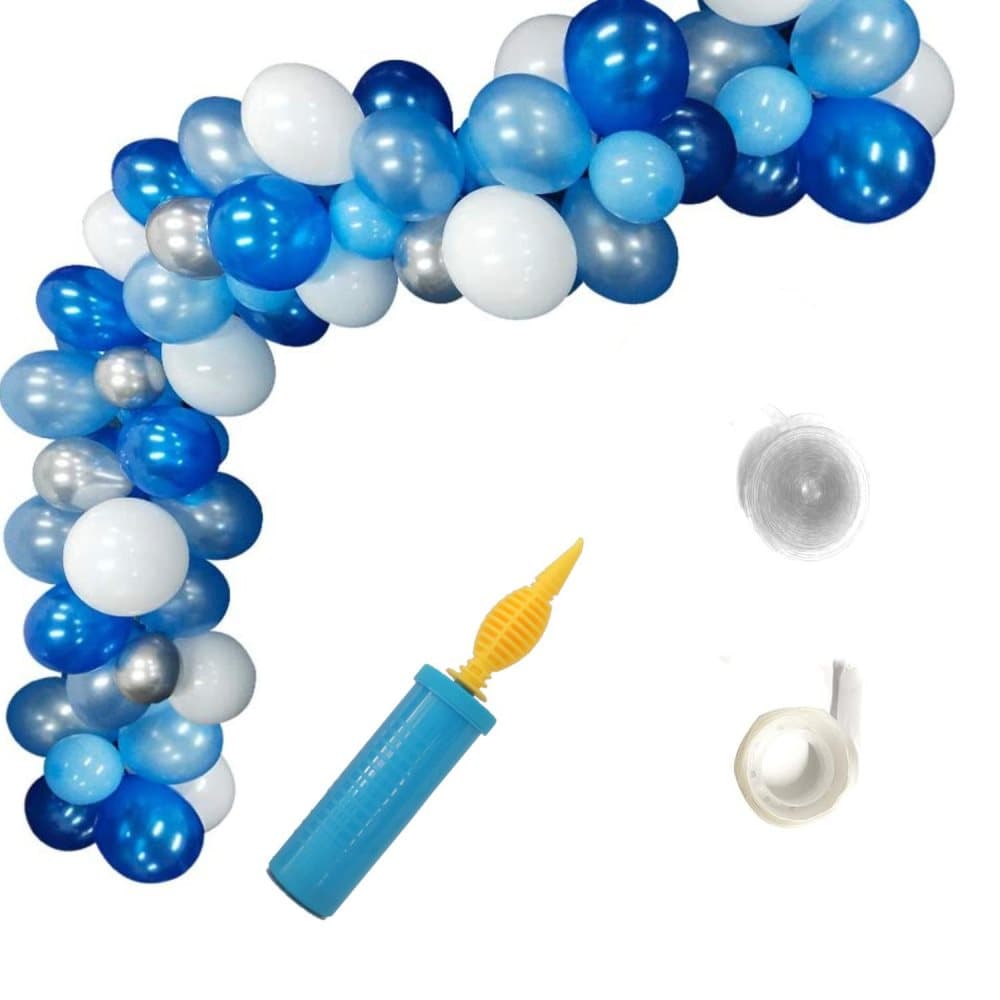 Sassier DIY-kit Ballongbåge inkl. Ballongpump Allt Ingår - Blå