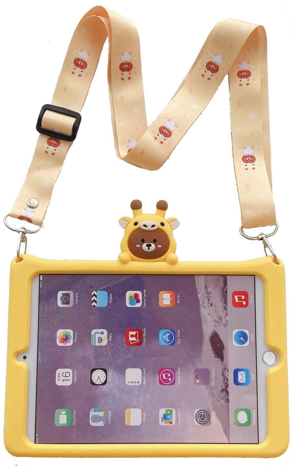 Trolsk Kids-deksel med stropp - Giraffe (iPad mini 5)