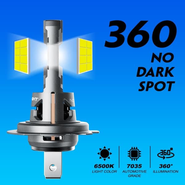 LED Forlygtepærer, 60W, 12000LM