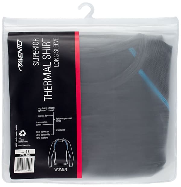 Thermo shirt for women AVENTO 0771 38 Black/Aqua