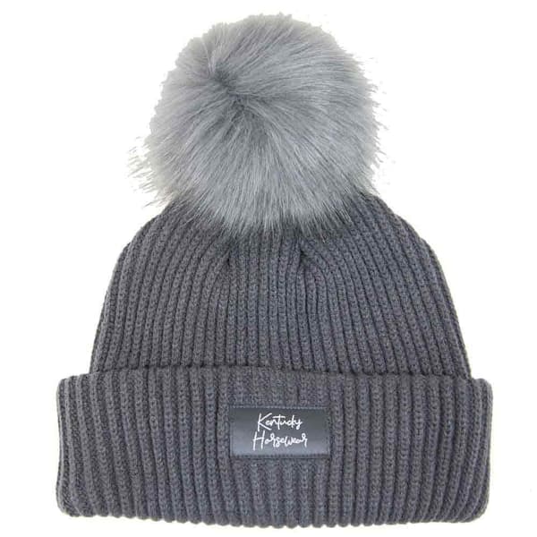 Kentucky Pompom Beanie Grå