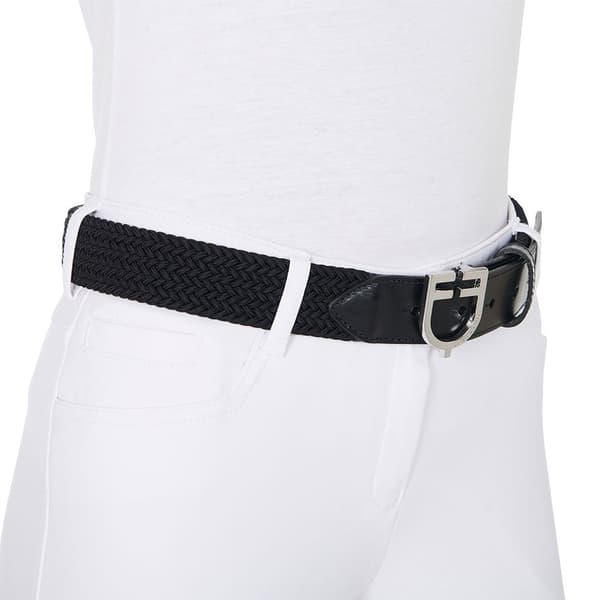 Equestro Fibbia Logo Bälte Svart 70 cm