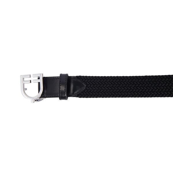 Equestro Fibbia Logo Bälte Svart 70 cm