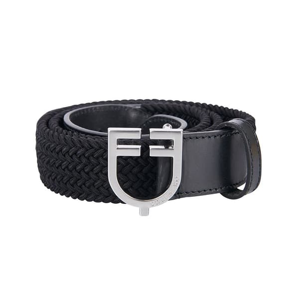 Equestro Fibbia Logo Bälte Svart 70 cm