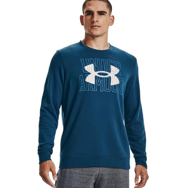 Under Armour UA Rival Terry Logo Crew Men's Sweatshirt Blue 1370391 458