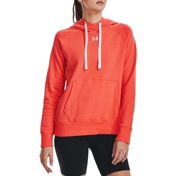 Under Armour Women's Rival Fleece HB Hoodie Orange 1356317 877
