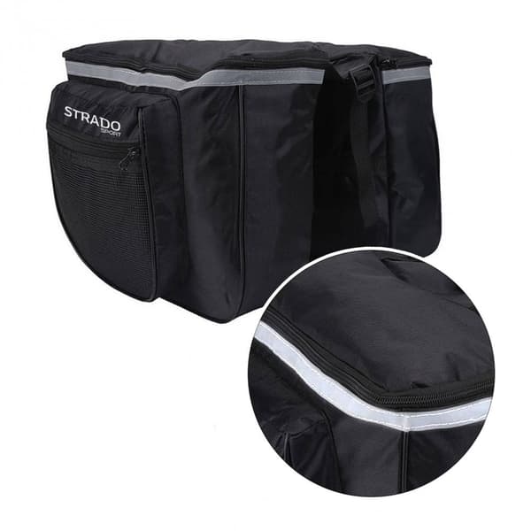 Strado Dobbelt Cykeltaske til Bagagerum 25L (Sort)