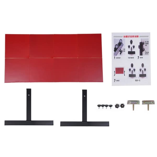 Bordtennis Rebound Board, God Resiliens, 360° Vinkeljustering,Rød