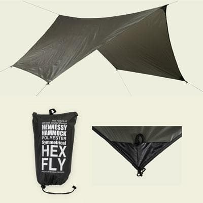 tarp hammock, tarp hängmatta, HENNESSY HAMMOCK DOUBLE WIDE HEX FLY 70D P132