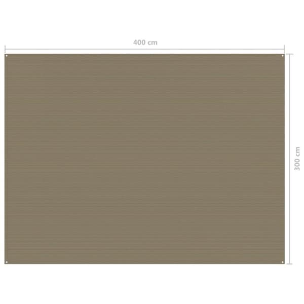 vidaXL Teltteppe 300x400 cm gråbrun