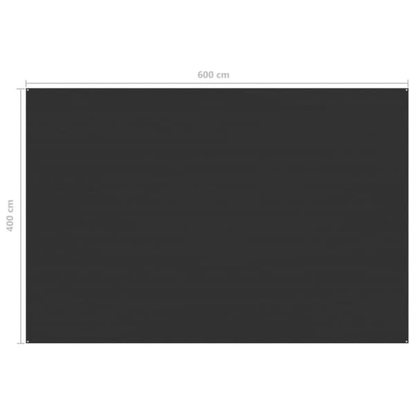 vidaXL Tältmatta 400x600 cm antracit
