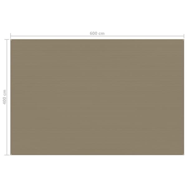 vidaXL Teltteppe 400x600 cm gråbrun