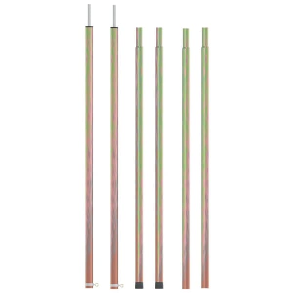vidaXL Teleskopiska tältpinnar 170-255 cm 2 st galvaniserat stål
