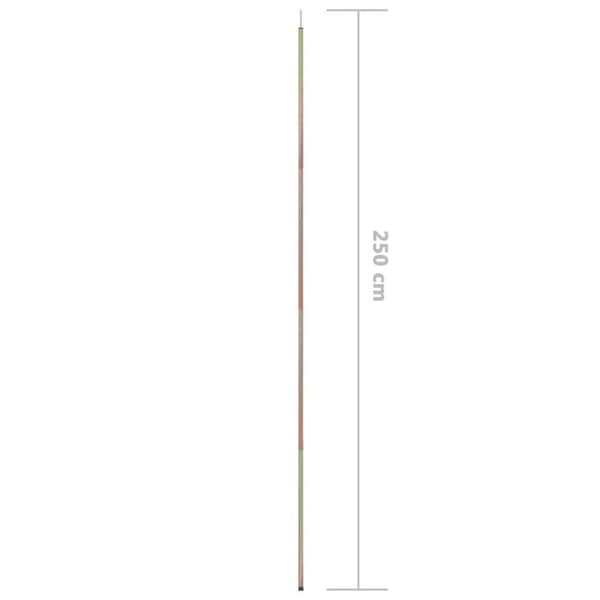 vidaXL Aurinkopurjeen tangot 2 kpl 250 cm galvanoitu teräs