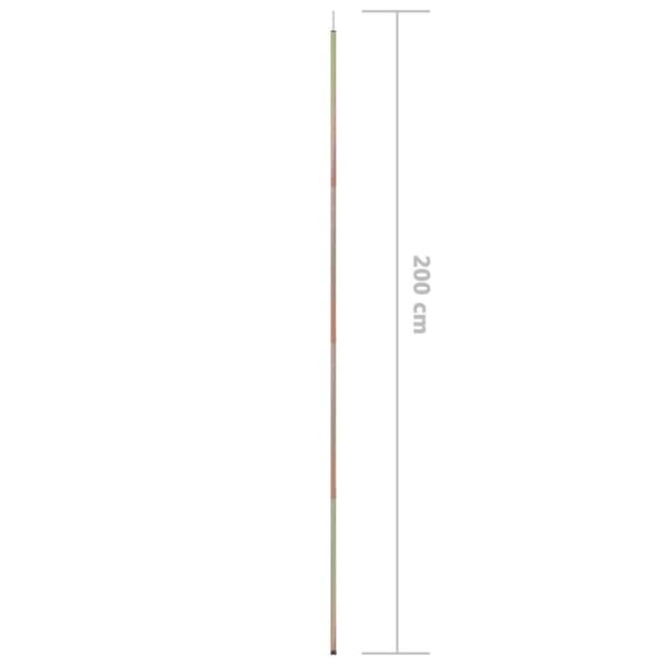 vidaXL stænger til solsejl 2 stk. 200 cm galvaniseret stål
