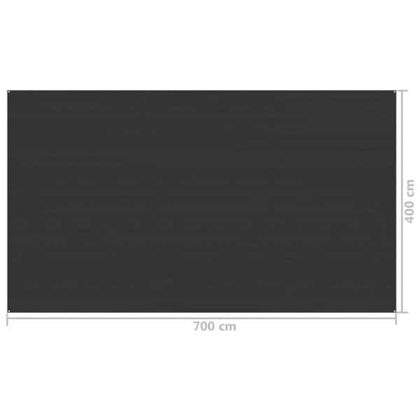 vidaXL Tältmatta 400x700 cm antracit