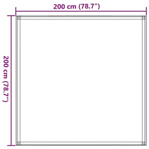 vidaXL telttæppe 200x200 cm sort